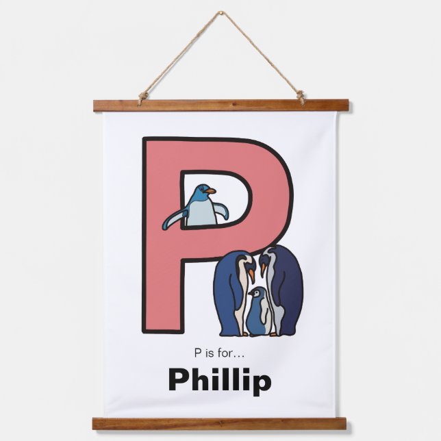 P is for… personalised  hanging tapestry (Front)