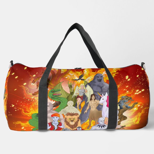 P is for Phoenix(Cartoon) Duffle Bag (Front)