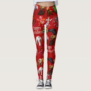 P is for Phoenix Christmas Leggings(Red) Leggings