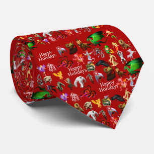 P is for Phoenix Christmas Tie(Red) Tie