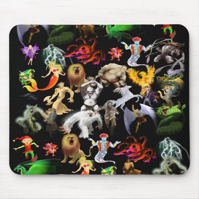 P is for Phoenix Mouse Pad(Black) Mat (Front)