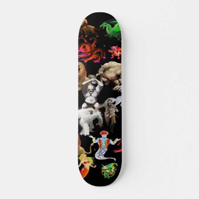 P is for Phoenix Skateboard(Black) Skateboard (Front)