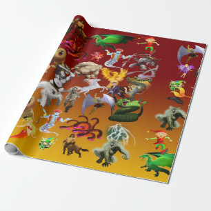 P is for Phoenix Wrapping paper(Gold) Paper