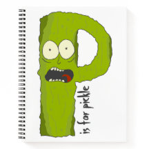 P is for Pickle graphic notebook Alphabet Oops!