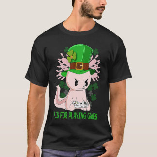 P Is For Playing Video Games Boys St Patricks Day  T-Shirt