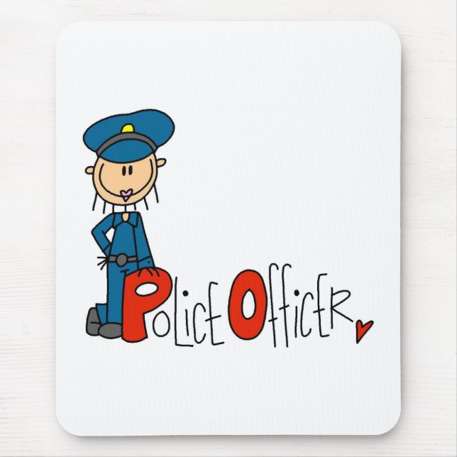 P is for Police Officer Mouse Mat (Front)
