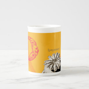 P is for Poppy Bone China Mug