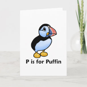P is for Puffin Card