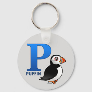 P is for Puffin Key Ring