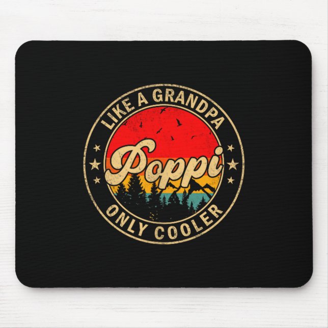 P Like A Grandpa Only Cooler Retro For Papa Grandp Mouse Mat (Front)