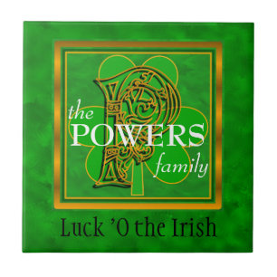 P "Luck of the Irish" Family Custom Monogram Tile