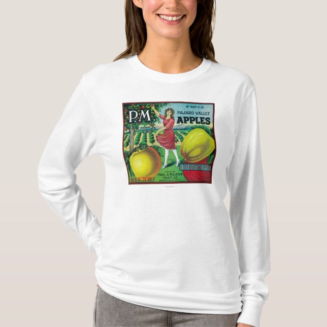 P.M. Apple Crate LabelWatsonville, CA T-Shirt (Front)
