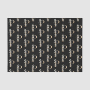 P Monogram Floral Tissue Paper