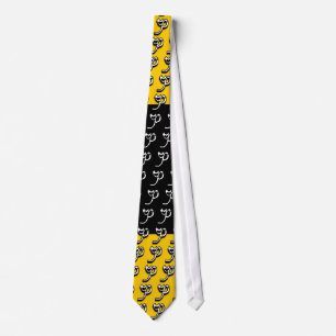 P Monogram Yellow Gold & Black Tie