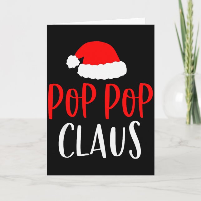 P P Claus Shirt Funny Christmas Pajamas Pjs Grandp Card (Front)