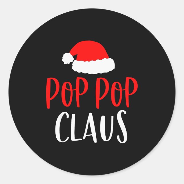 P P Claus Shirt Funny Christmas Pajamas Pjs Grandp Classic Round Sticker (Front)