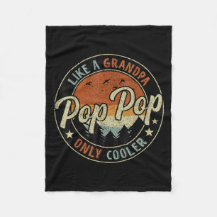 P P Like A Grandpa Only Cooler Vintage Retro Fathe Fleece Blanket