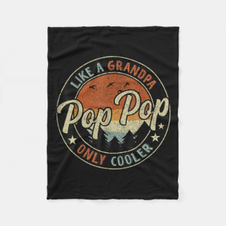 P P Like A Grandpa Only Cooler Vintage Retro Fathe Fleece Blanket