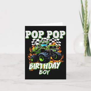 P P Of The Birthday Boy Monster Truck Birthday Kid Card