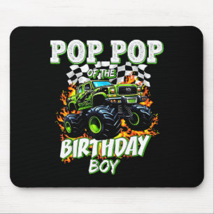 P P Of The Birthday Boy Monster Truck Birthday Kid Mouse Mat
