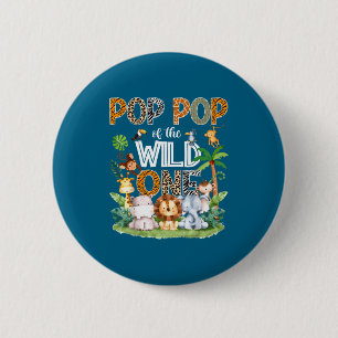 P P Of The Wild One 1st Birthday Safari Jungle 6 Cm Round Badge