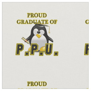 P.P.U. Graduate - Cute Penguin Graduation Fabric