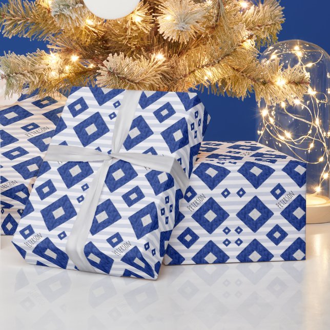 P Papa Nautical Signal Flag | Maritime Code Wrapping Paper (Holidays)