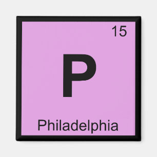 P - Philadelphia Pennsylvania Chemistry Periodic Magnet