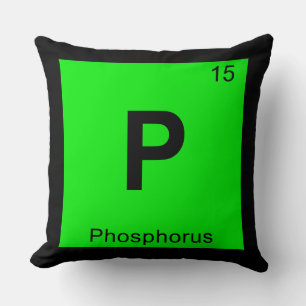 P - Phosphorus Chemistry Periodic Table Symbol Cushion