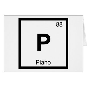 P - Piano Music Chemistry Periodic Table Symbol