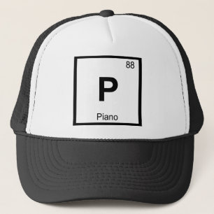 P - Piano Music Chemistry Periodic Table Symbol Trucker Hat