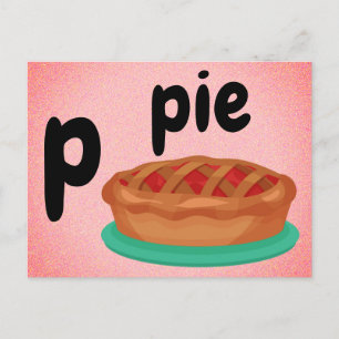 p - pie flash card