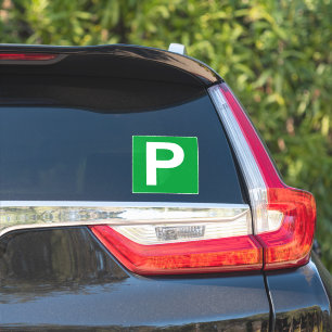 P Plate Green / White Sticker