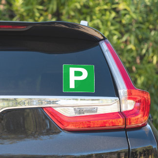 P Plate Green / White Sticker