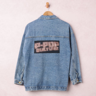 P-Pop Culture Retro Denim Jacket | Bold “P-POP 