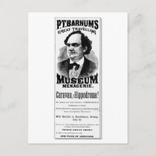 P.T. Barnum's Great Travelling Museum Menagerie Postcard