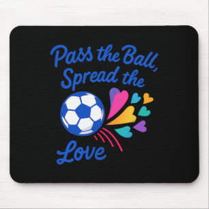 P The Byll Spread The Love Rainbow Soccer Design Mouse Mat