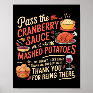 P The Cranberry Sauce Funny Thanksgiving Poster