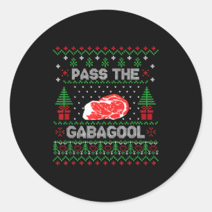 P The Gabagool Tacky Ugly Christmas Sweater For Me Classic Round Sticker
