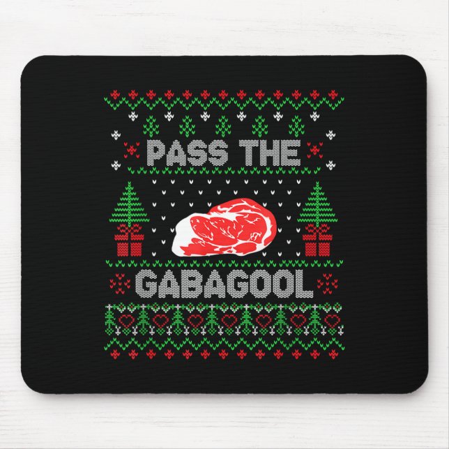 P The Gabagool Tacky Ugly Christmas Sweater For Me Mouse Mat (Front)