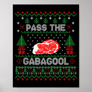P The Gabagool Tacky Ugly Christmas Sweater For Me Poster