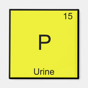 P - Urine Chemistry Element Symbol Funny Periodic Magnet