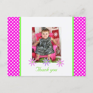 P & W Polka-dots: Picture: Thank You Postcard