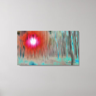 © P Wherrell Fine art mysterious light in the wood Canvas Print