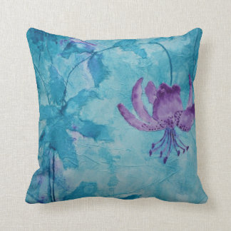 © P Wherrell Trendy stylish trailing purple flower Cushion