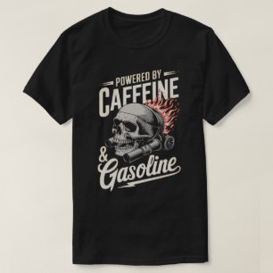 PA45 Powered by Caffeine and Gasoline Auto  T-Shirt