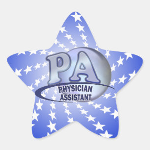 PA BLUE LOGO PHYSICIAN ASSISTANT STAR STICKER