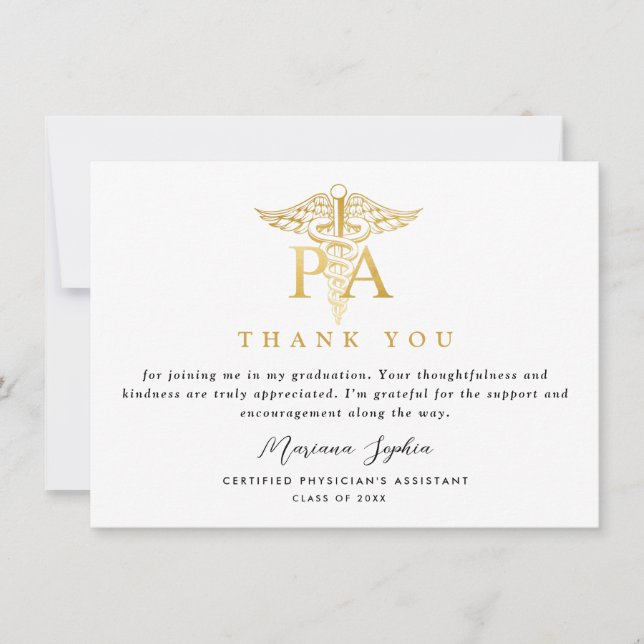 PA Caduceus Graduation Thank You (Front)