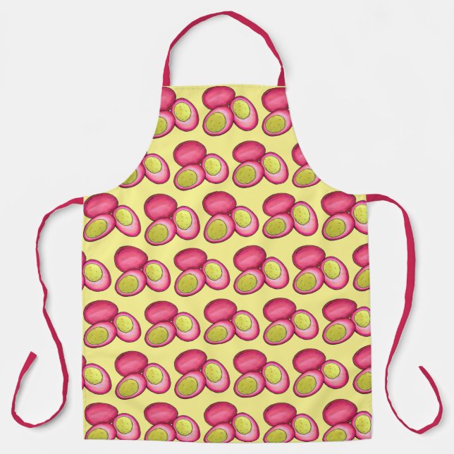 PA Dutch Food Pickled Hard Boiled Red Beet Eggs Apron (Front)