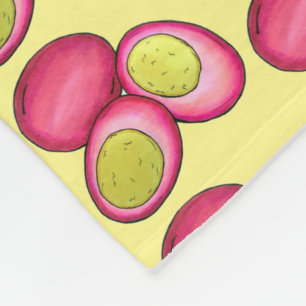 PA Dutch Food Pickled Hard Boiled Red Beet Eggs Fleece Blanket